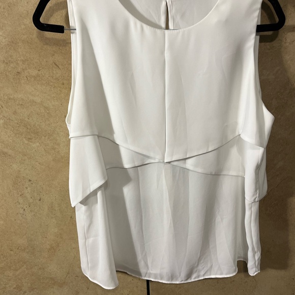 Zara Basic layered sleeveless white blouse - Picture 2 of 4